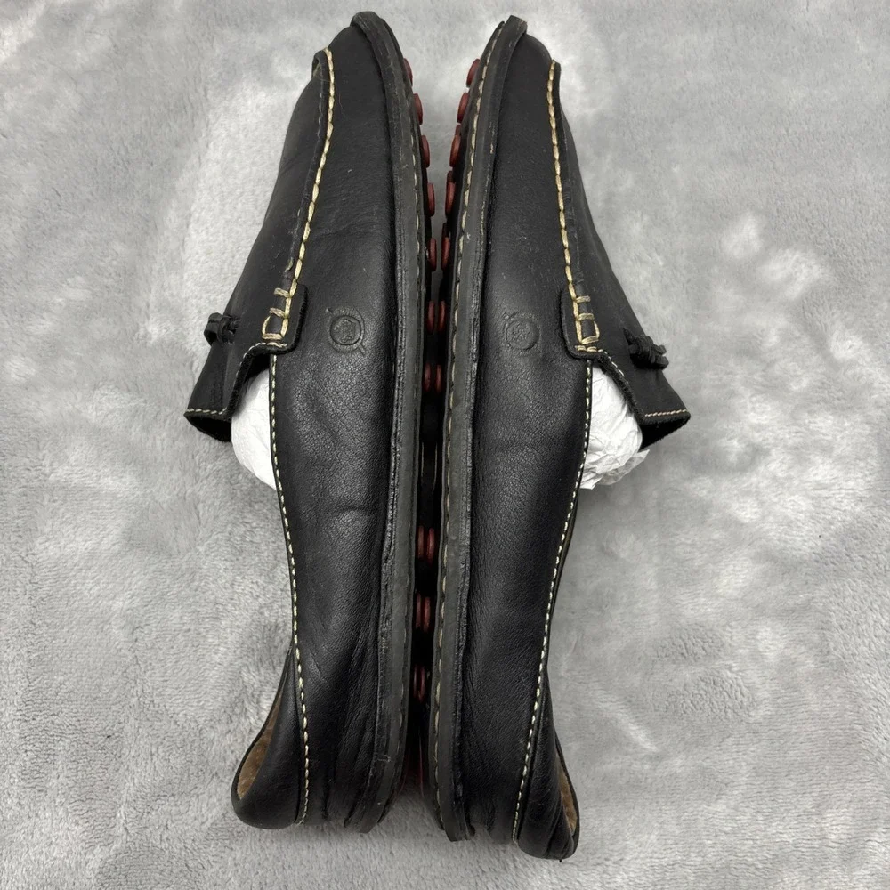 Born Loafers Men Black Leather Casual US 8.5
